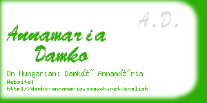 annamaria damko business card